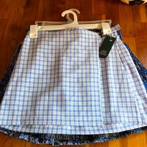Wild fable blue and white gingham skirt